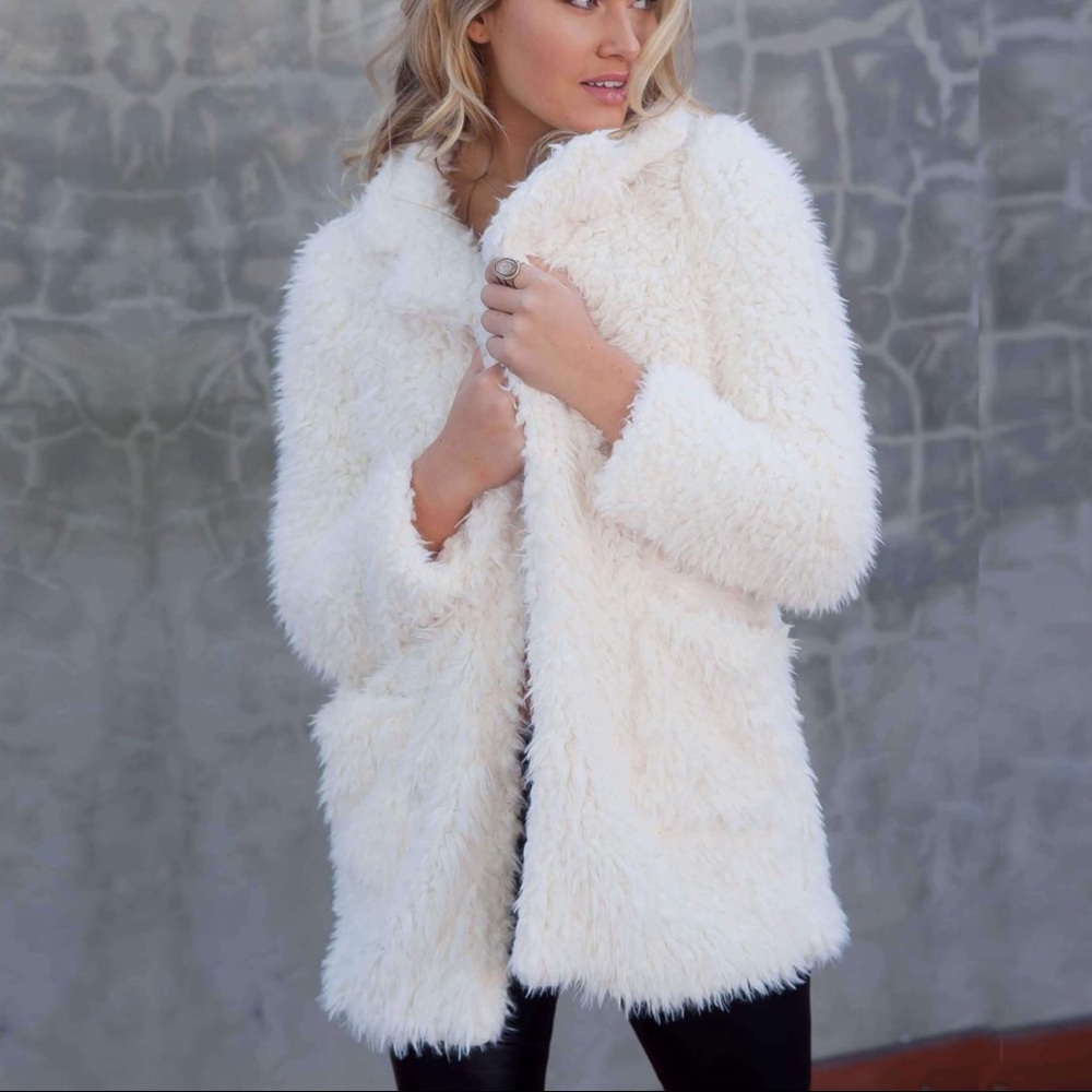 Restocked! Stunning Faux fur lined Coat